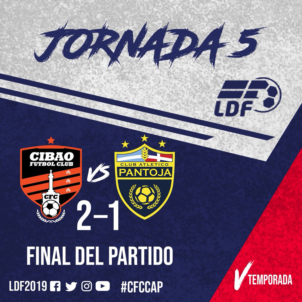 LDFcomdo's tweet photo. #LDF2019 | #JORNADA5 

Resultados de hoy Sábado 

@ClubAtleticoSC Vs @delfinesdeleste  2-1

@CibaoFC Vs @atleticopantoja 2-1

Si quieres Saber mas dale click https://t.co/ygq6g4py1a

  #pasiónquenosune #Torneodeapertura #ASCDFC #CFCCAP https://t.co/8JsAVuiiME