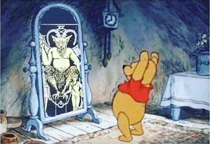 GraveReviewsinc's tweet photo. When you need more honey so you turn to more darker rituals. #poohbear https://t.co/K1nEYuSiET