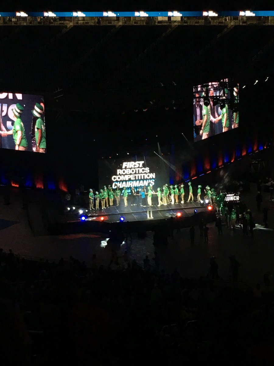 Congratulations to @FIRSTteam1816 on your Championship Chairman’s Award in Detroit!