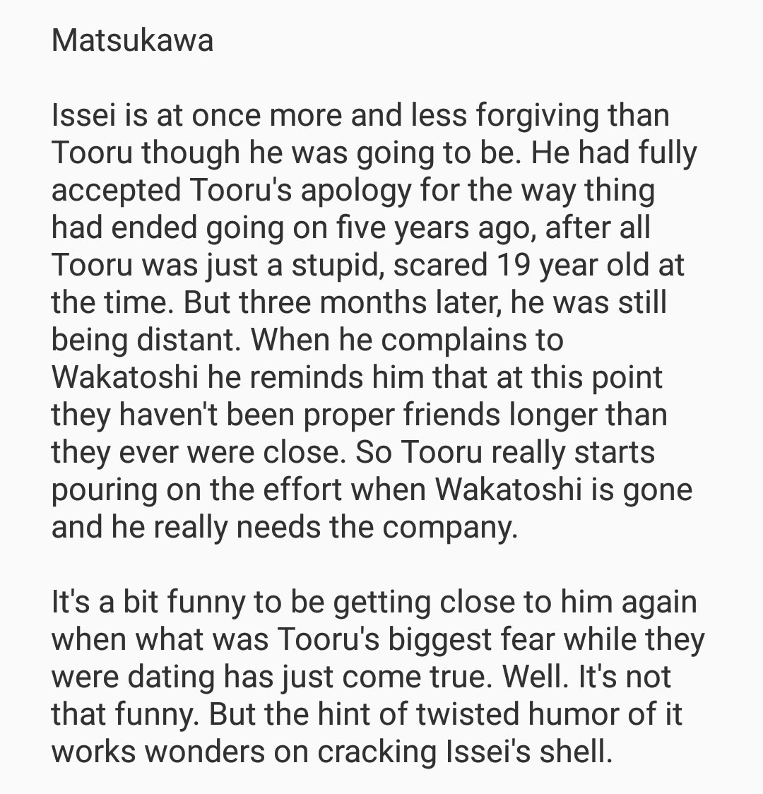 A 100% platonic update, because holy cow does this guy need to work on fixing his friendships
