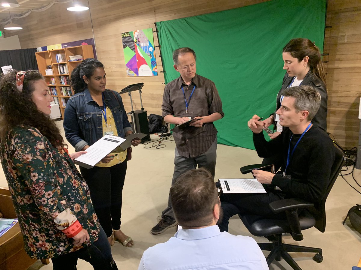 garage__stories's tweet photo. Jury deliberation . Stories of the future. โHow should XR tech reshape our world by 2030โ #storiesofthefuture #garagestories #instituteforthefuture #designfutures #vr #ar #xr https://t.co/e0g8tei9nC