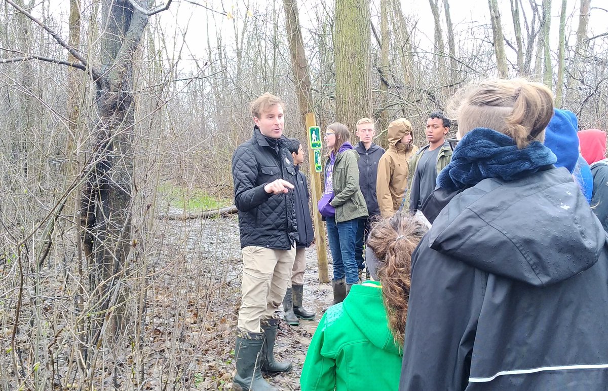 Canadian author Adam Shoalts Explorer-in-Residence RCGS, forest ecology expert, archeologist & cartographer popped into #WestminsterPondsESA @LaurierSS to share stories of solo hike xCan Arctic, teach trees, & discuss the mindset of exploration with HELP Env Leaders @TVDSBGlobal