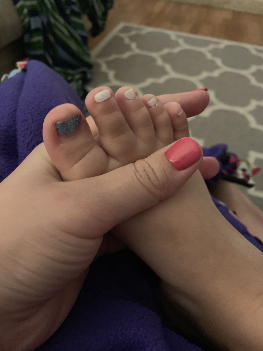 Pedi and mani #babyfeet