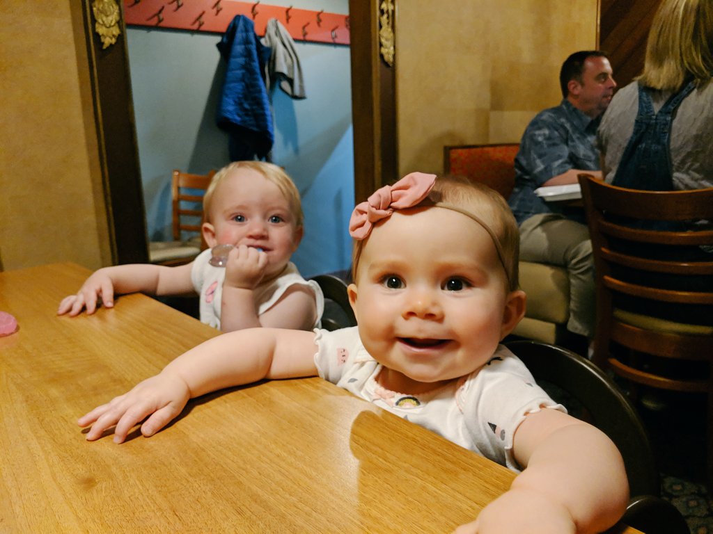 These two are only 4 days apart and have been best friends all day!