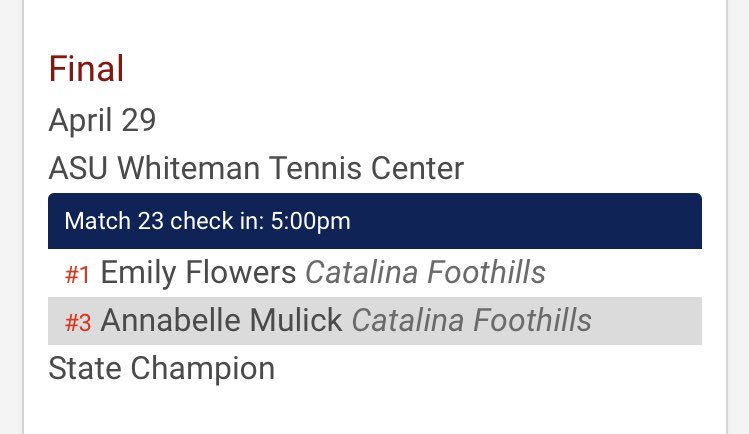 AndyMorales8's tweet photo. Congrats to the @RUrangers @CFHSGirlsTennis @PRCA_TENNIS @TGSathletics athletes playing for a state championship. #respect @#AZPreps365 https://t.co/XDT5owihKm