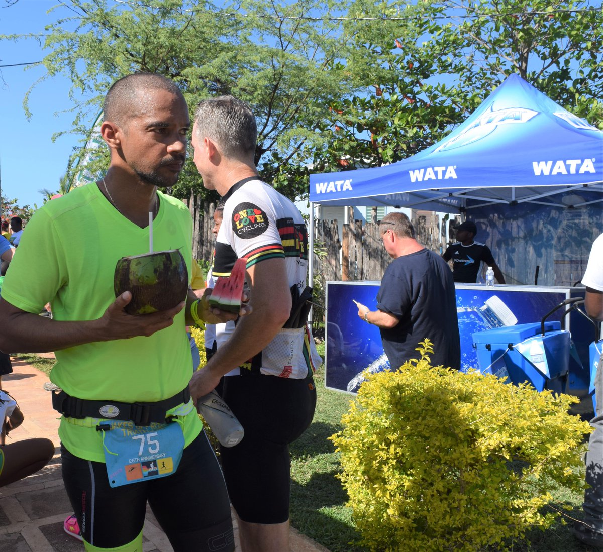 After a feat like that, the lovely booths in the #JakesTriathlon Village is a just what you need! Whether it's some refreshing beverages, soothing massages or authentic Blue Mountain Coffee for a lil pick-me-up 😄 
.
.
#VisitJamaica #OneLove