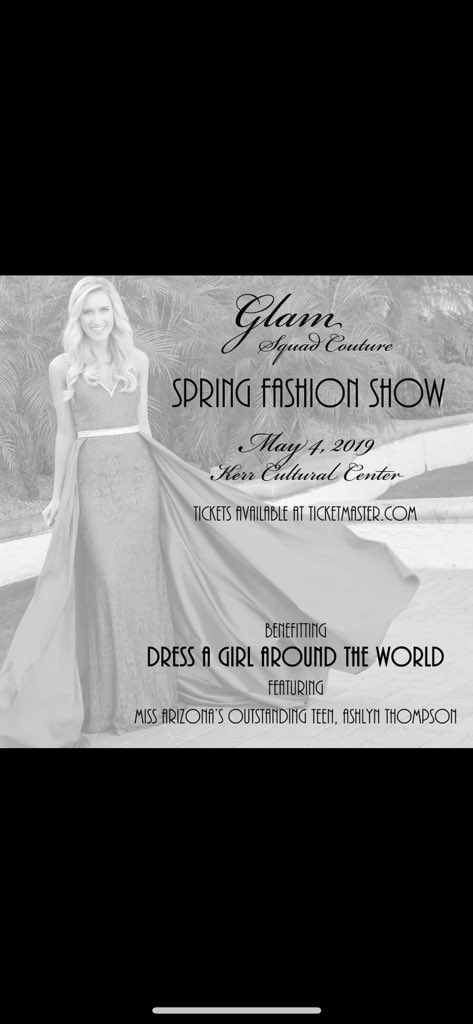 missphoenixot's tweet photo. Have YOU bought your tickets to the Glam Squad Spring Fashion Show benefitting Dress A Girl Around the World- @maoteenaz ?!! If you haven’t, now is your chance! I can’t wait to walk the runway! Thank you to Ms. Patti and Kayla for giving us this opportunity.. they are amAZing! https://t.co/jEBfJj1QA5