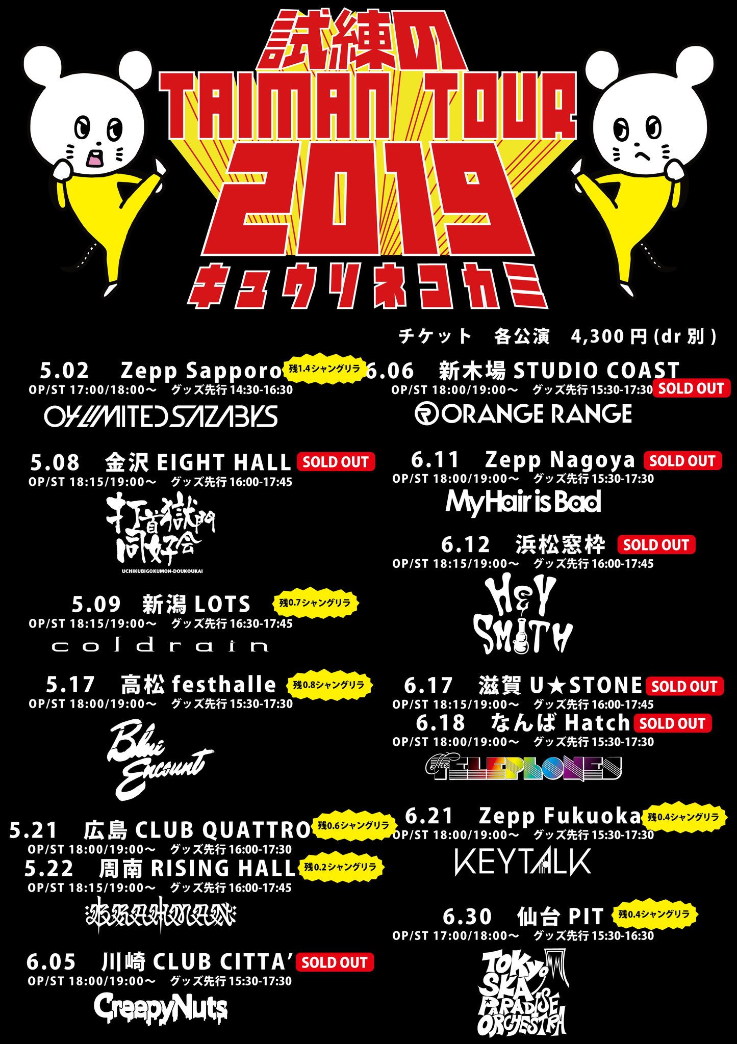 キュウソネコカミ ＠ 新木場STUDIO COAST (東京都) (2019.06.06