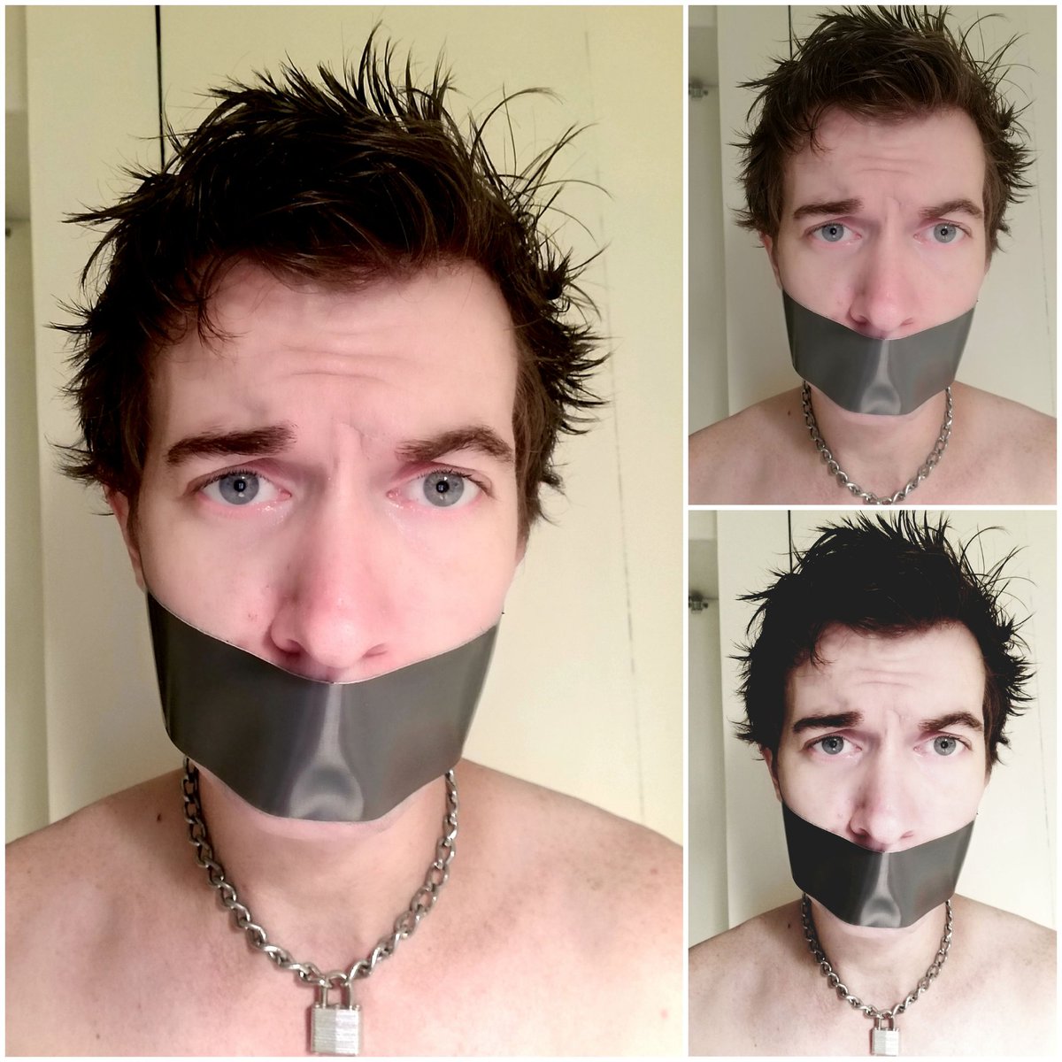 Collared4Cuties's tweet photo. Love Duct Tape!
#bondage #ducttape https://t.co/5URf0ztecn