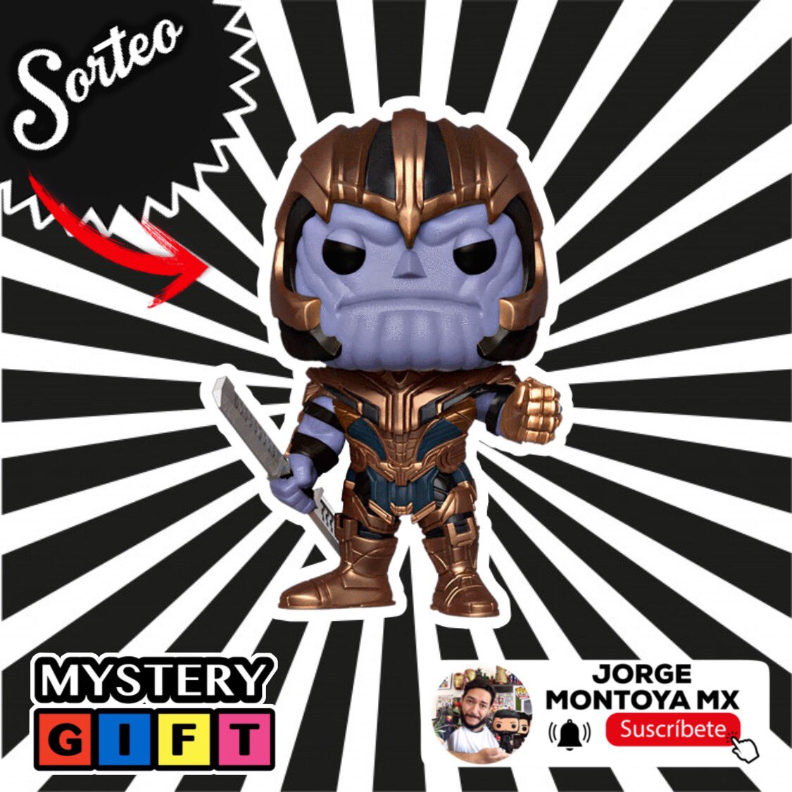 Gana un #Thanos de #Funko de la Edición #AvengersEndGame  ⁠ RT 🔁 y FAV ❤️ Dinámica Suscríbete • JORGE MX youtu.be/psNdPcTJAhM • MYSTERY GIFT instagram.com/mysterygiftofi… Ganó con #JorgeMontoyaMX