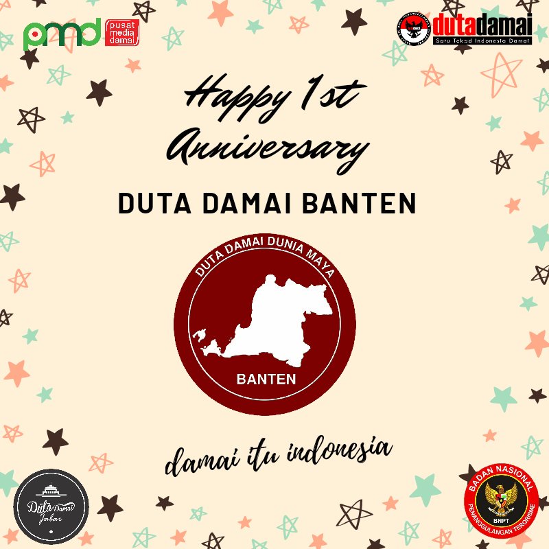 dutadamaijabar's tweet photo. Yeay.. Happy 1st Anniversary @dutadamaibanten semoga makin sukses selalu bersama para redaksinya dan makin solid dengan yang lain demi menebarkan virus virus damai..

Salam damai

#dutadamaijabar
#dutadamaiid
#jabardamaingahiji
#annivddbanten1st
#DAMAIITUINDONESIA https://t.co/VDdKlSsaE3