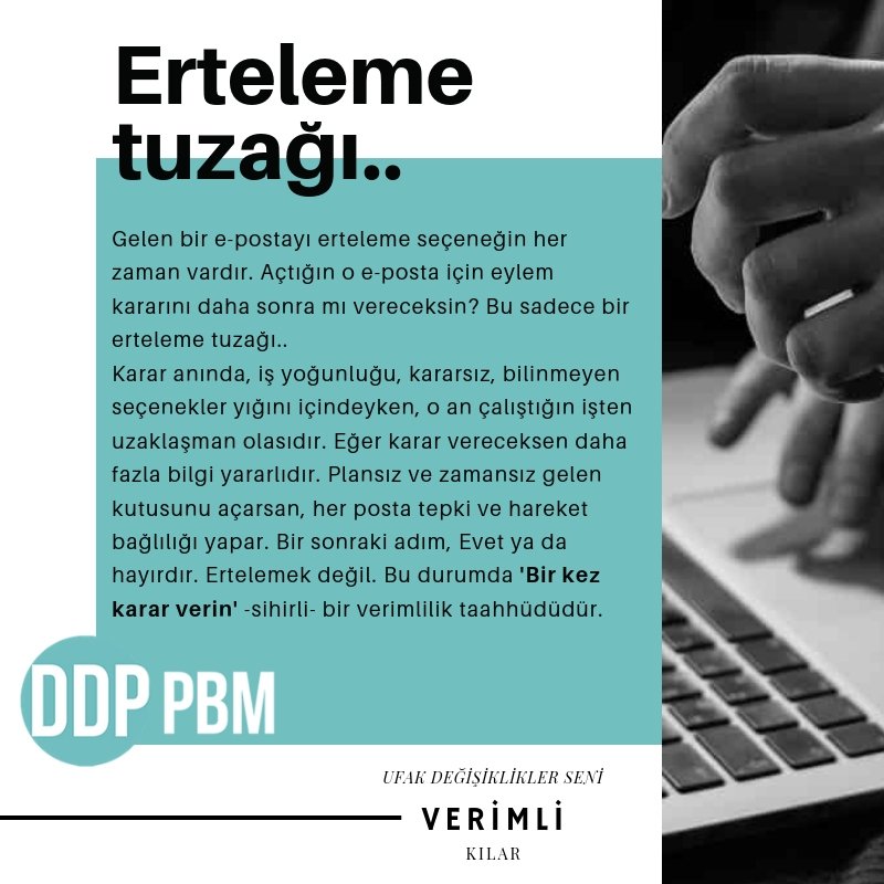 ERTELEME TUZAĞINA DÜŞMEYİN..
PBM metodunu keşfedin. Hızlı,stressiz ve üretken yaşama geçin.
dd-pbm.com