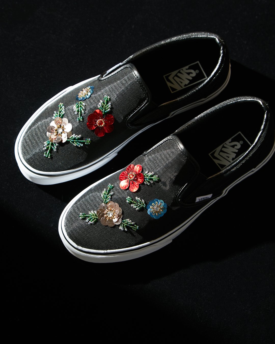 vans slip on sequins