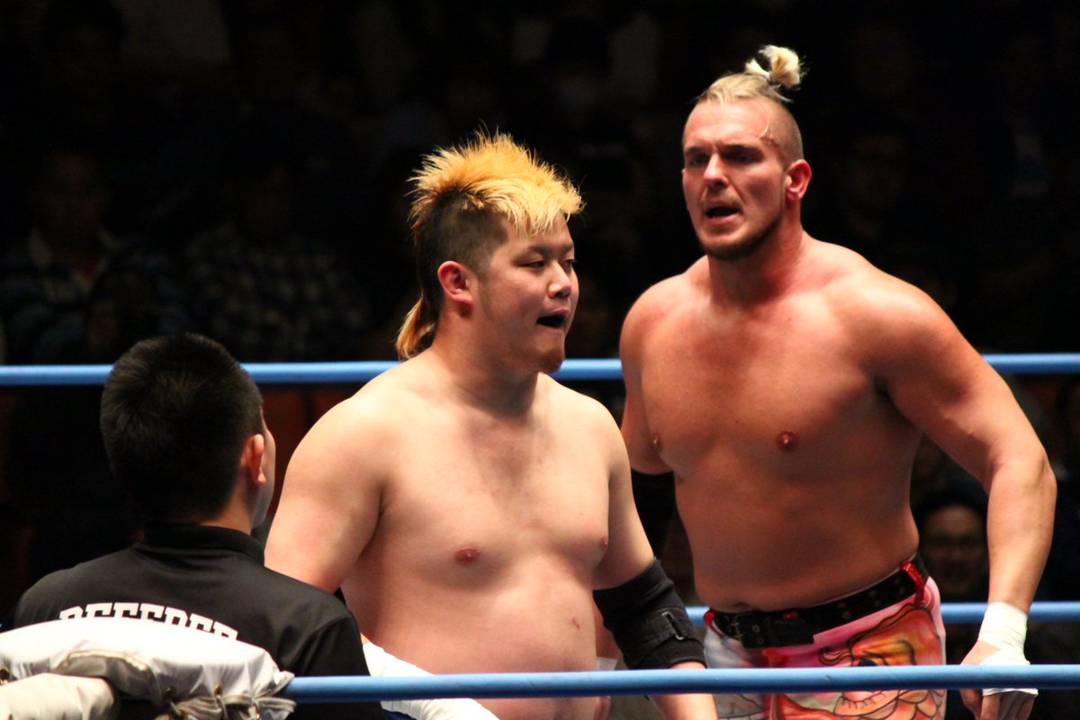 lion_highfly's tweet image. 2019/04/28 全日 後楽園
もうちょっと観たかったような気もする二人の対決
#ajpw #2019cc #SamAdonis #橋本大地