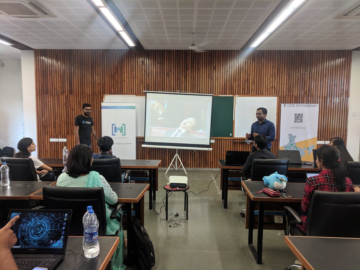 #PrincipleSir @dhuma1981 and
#WidgetKeeper @ibhavikmakwana 

The @FlutterDev guys here for sharing about it and will perform Codelab 👨‍💻👩‍💻 on #flutterdev 

#IWD19 #WTMAhmedabad #GDGAhmedabad