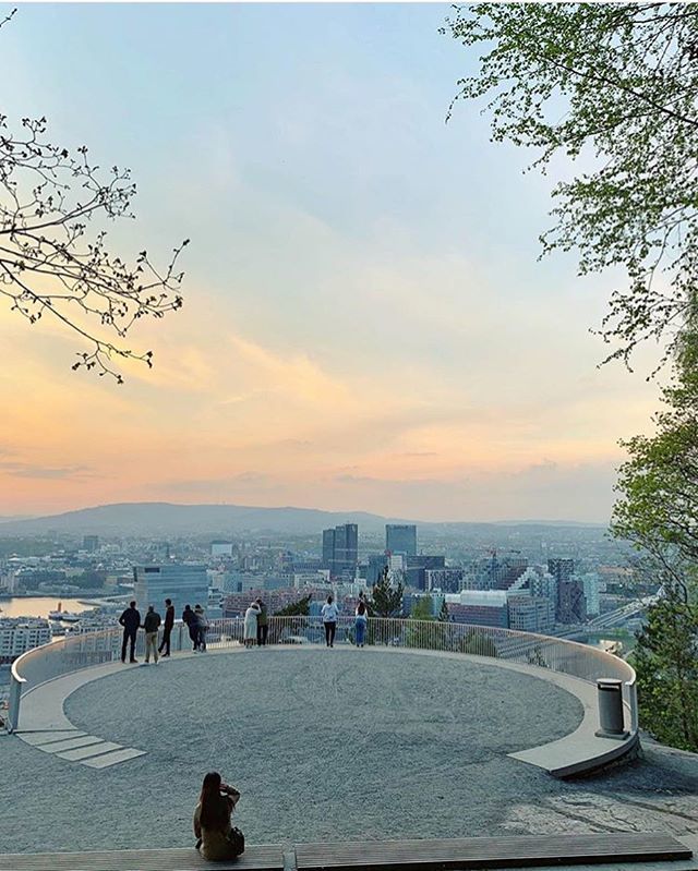 VisitOSLO's tweet photo. Check out the view over Oslo from Ekeberg 🤩 It’s only a 7 minute tram ride from the city centre on no. 18 or 19. This is the view that inspired Edvard Munch’s Scream 😱

#visitoslo 
Photo by @zhenjanord https://t.co/0gKBmRB1wy https://t.co/fm7DoCNvmL