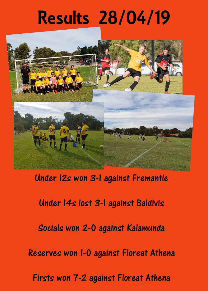 Some great results today! Well done to Firsts on a big win over <a href="/FloreatAthena/">Floreat Athena FC</a> #PeelUnited