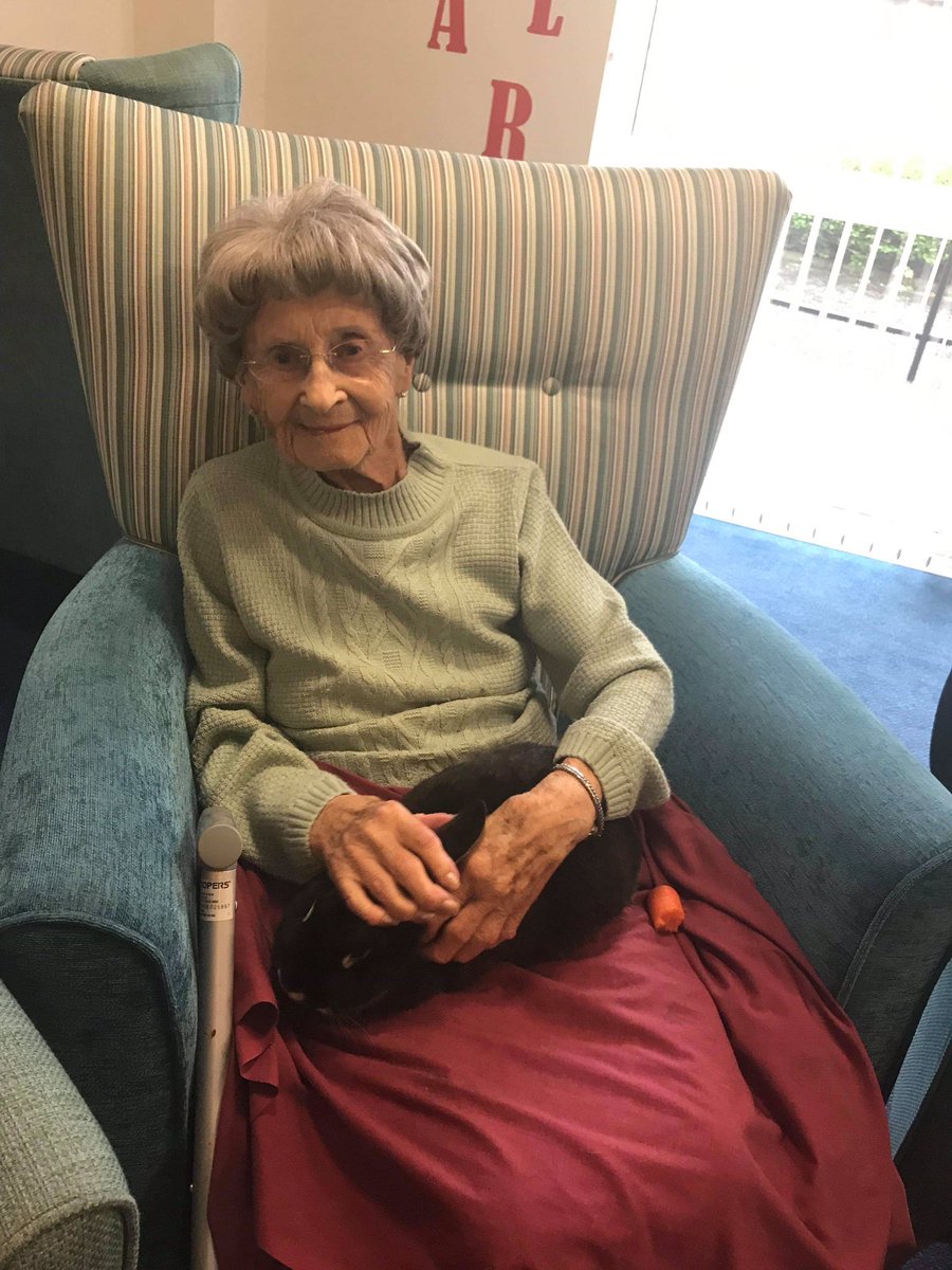 Saturdays at Millbeck are full of activities! #anchoractive Our residents enjoyed some animal therapy! 🐰💜 <a href="/MillbeckCare/">Millbeck</a> @AnchorHanover #laughter #love #friendship #happiness #companionship #animaltherapy #livingourbestlives
