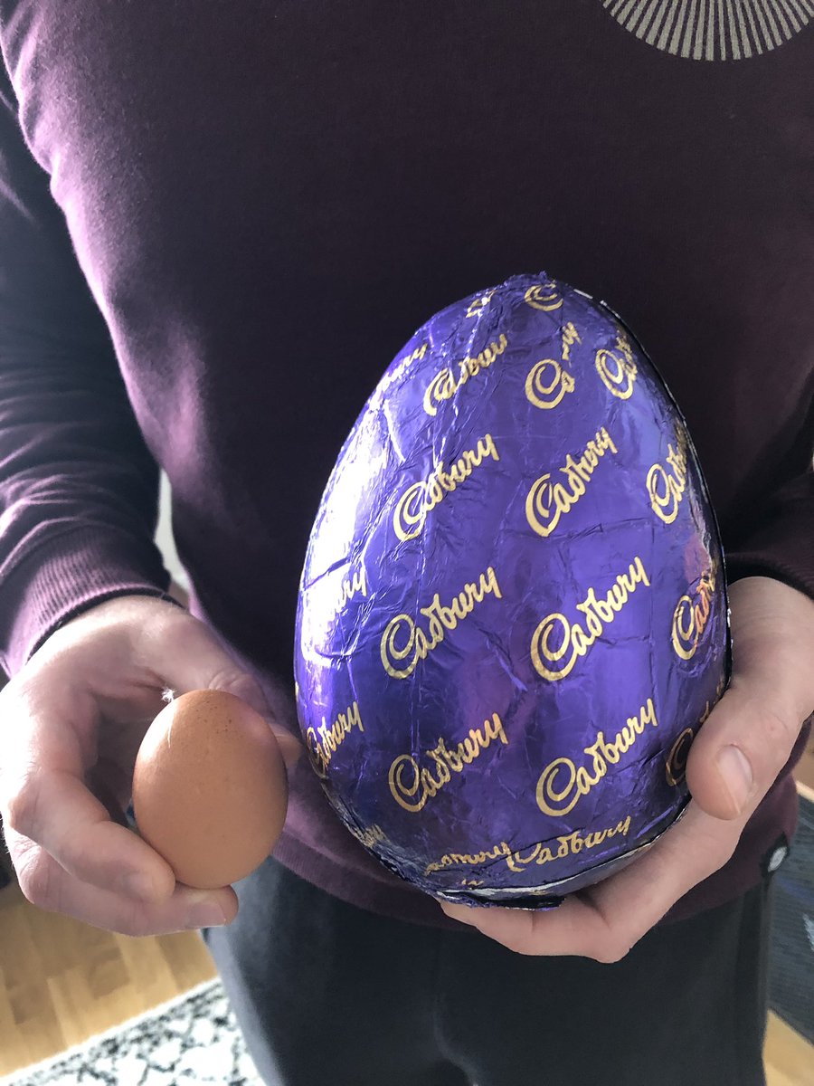 Jessica__Kate's tweet photo. Biggest egg in the house... normal egg for reference! @SundayBrunchC4 #sundaybrunch #biggesteggchallenge https://t.co/DLucr1LvN7