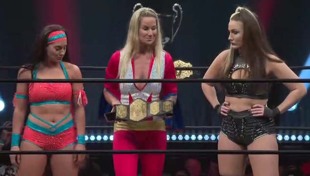 WCtakesover's tweet photo. This had the feeling of a big match. Love both of you. 😍@SantanaGarrett_ @Sienna #NWAWrestling https://t.co/MyAXEyYBa0