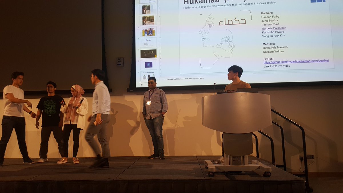 So excited to be judging in #NYUADHack top students from NYU, MIT, Oxford, Stanford and more come to solve for social impact here in Abu Dhabi.