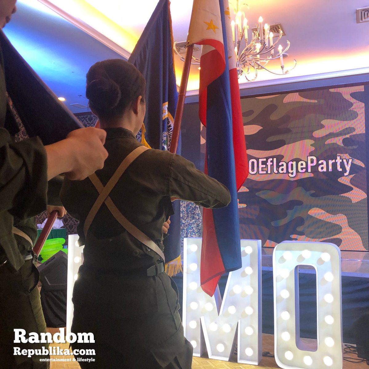 RandomRepublika's tweet photo. So much love for Moe.💚 #ElmoMagalona's supporters #Elmonatics @elmonatics organized another grand celebration for the Kapamilya actor. Today's party is military-themed (based on Elmo's current teleserye project!) | #CaMOEflageParty https://t.co/2Z4wsAoFXo