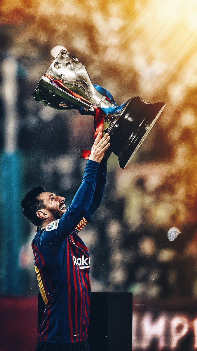 Barca Universal On Twitter Lionel Messi Lifting Cup Lockscreen By Ronit Gfx
