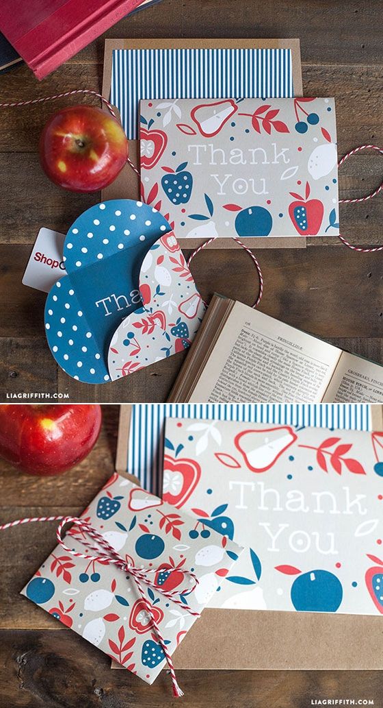 Teacher Appreciation Day is early May, it’s an opportunity to treat the educators in our lives – or our children’s lives! #teacherappreciation #diykids #thankyoucards at LiaGriffith.com liagriffith.com/printable-teac…