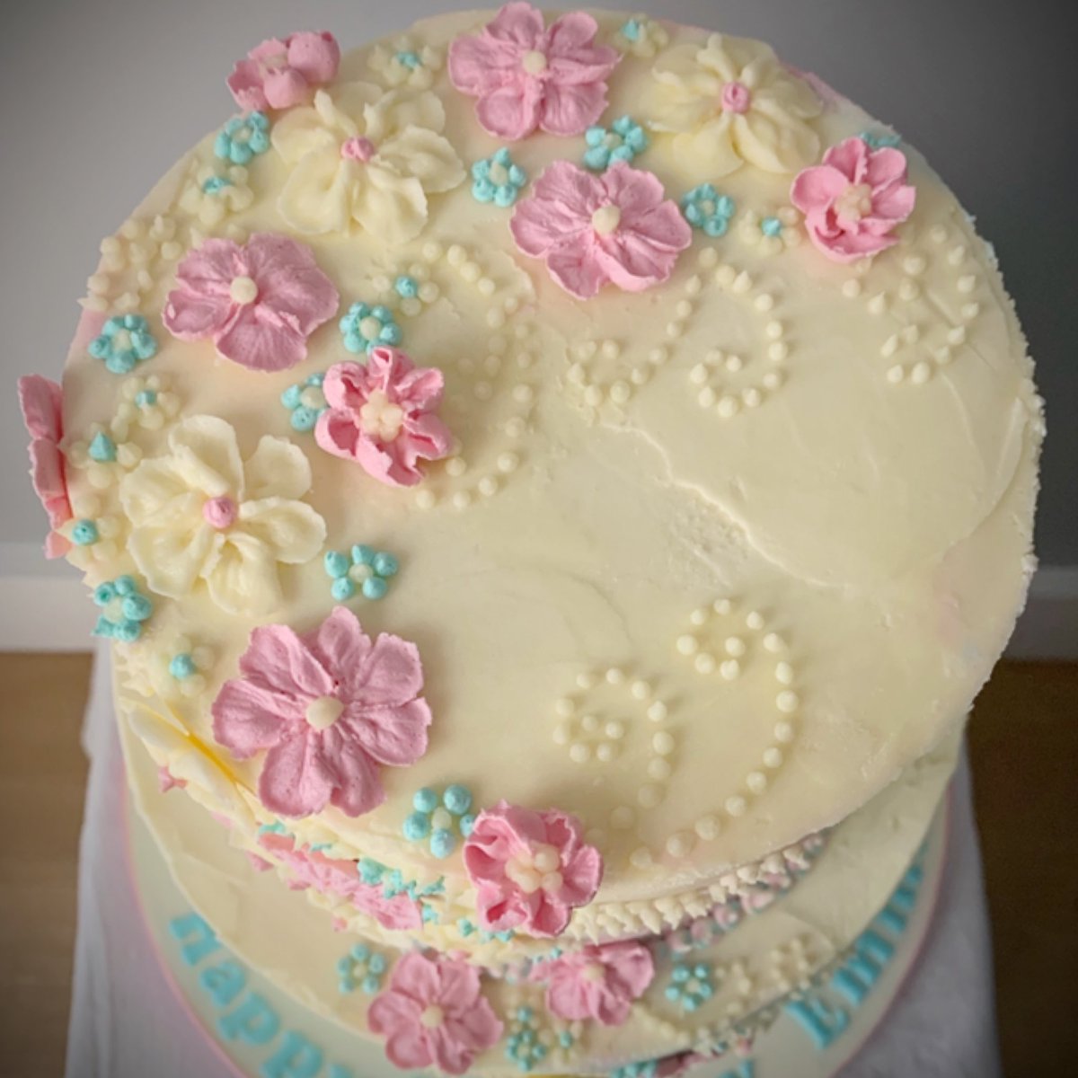 Delicate Watercolour buttercream cake