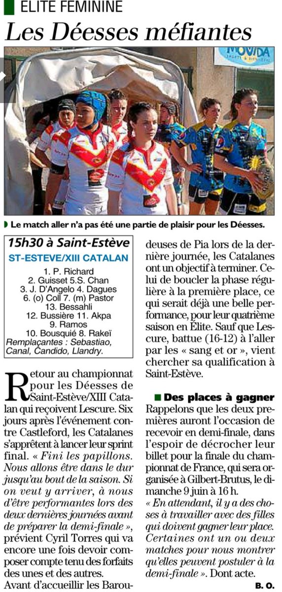 DeessesCat's tweet photo. Ce dimanche 15h30 à St Estève ! https://t.co/NmGzoPRFD9