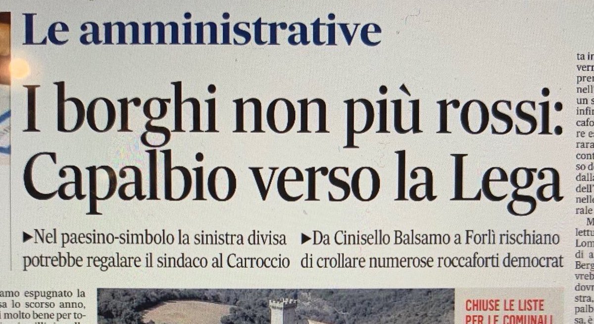 Capezzone's tweet photo. Dramma e battiquorum a #Capalbio. #Venancio trama, #competenti ™️ in ansia, tutti i particolari in cronaca. Oggi risottata antifascista e frittino di lotta.
Ps
Grazie a @marco_gervasoni per la decisiva segnalazione! https://t.co/FXYhOiHcBe