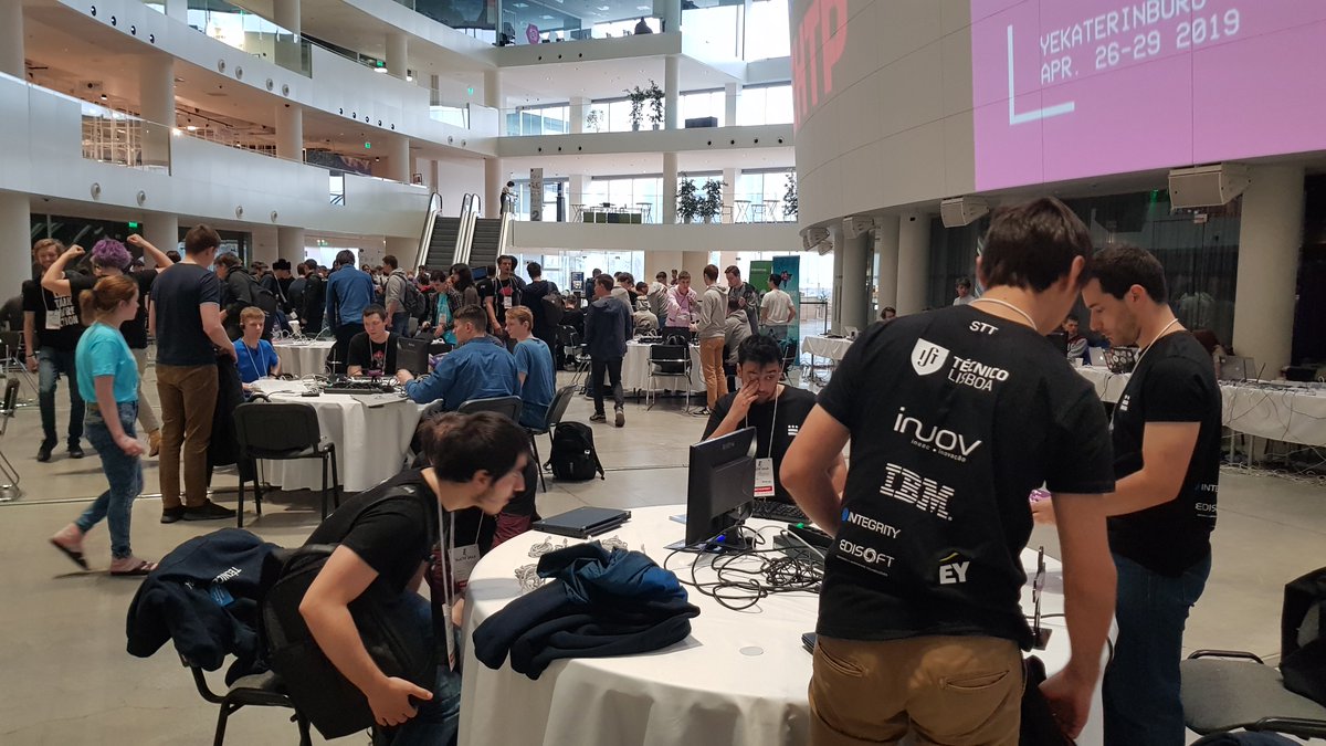 STTSec's tweet photo. @ructf finals in Yekaterinburg.
@istecnico, @INOVINESC, @IBMPT, Integrity SA, @EDISOFT15, @EY_Portugal, @informatica_IST, #ructf #ructf19 https://t.co/XrcoYYJzFr