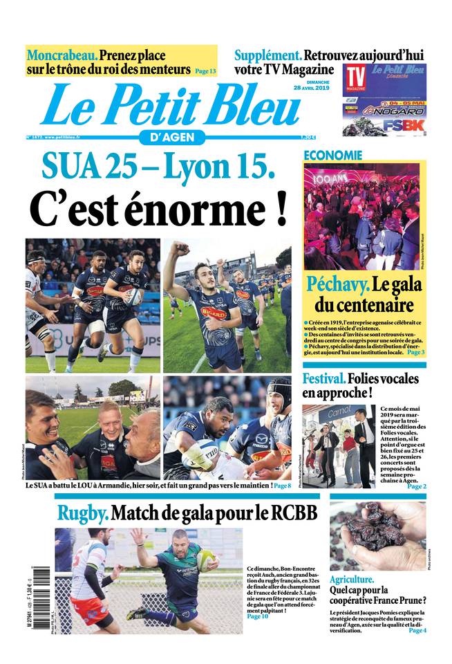 petitbleuagen's tweet photo. Bonjour ne regardez pas par la fenêtre : le soleil brille (ah ah) forcément sur #Agen #SUALOU #Enooorme Bonne lecture du @petitbleuagen bon dimanche et bonne fête Valou ! https://t.co/HbWXiZZfXj