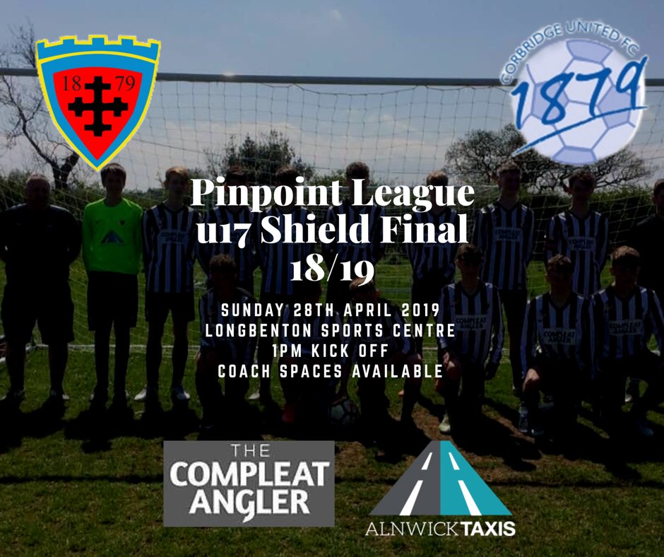 Good luck to our u17s in their League Shield Final against <a href="/CorbridgeUnited/">Corbridge United JFC</a> this afternoon. The lads kick off at 1pm, playing at Longbenton Sports Ground as they look to regain the trophy they last lifted in 2017. 

#ATJFC #CupFinal #KTF #The472 #GoodLuck