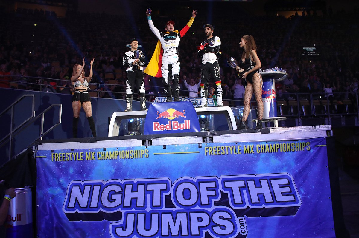 LucAckermann98's tweet photo. Still so pumped from last night.
@NIGHToftheJUMPs of the JUMPs was insane!!! #notj #munich #redbull #husqvarna #onealracing #lifeproof @PeterPaneBurger #maxxisreifen #ortema #dcshoes #mucoff #mowikoffroad #lifeproofadventure #livelifeproof #gobigorgohome #fim #nightofthejumps https://t.co/7nZBba53f1