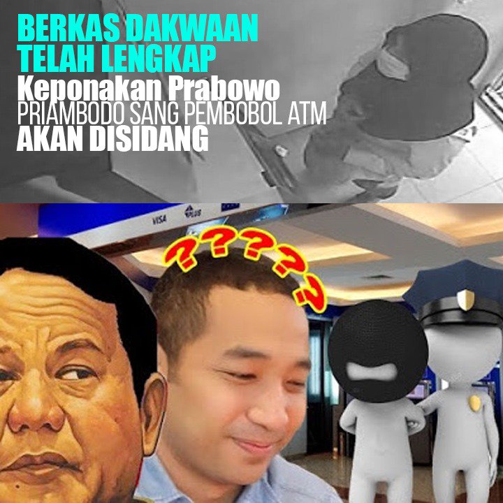 FinaldiJ's tweet photo. Setelah keponakannya, sebentar lagi Prabowo juga akan di sidangkan, atas tuduhan pencemaran nama baik KPU.

#TerimakasihNetizen https://t.co/adIlVEnVTy