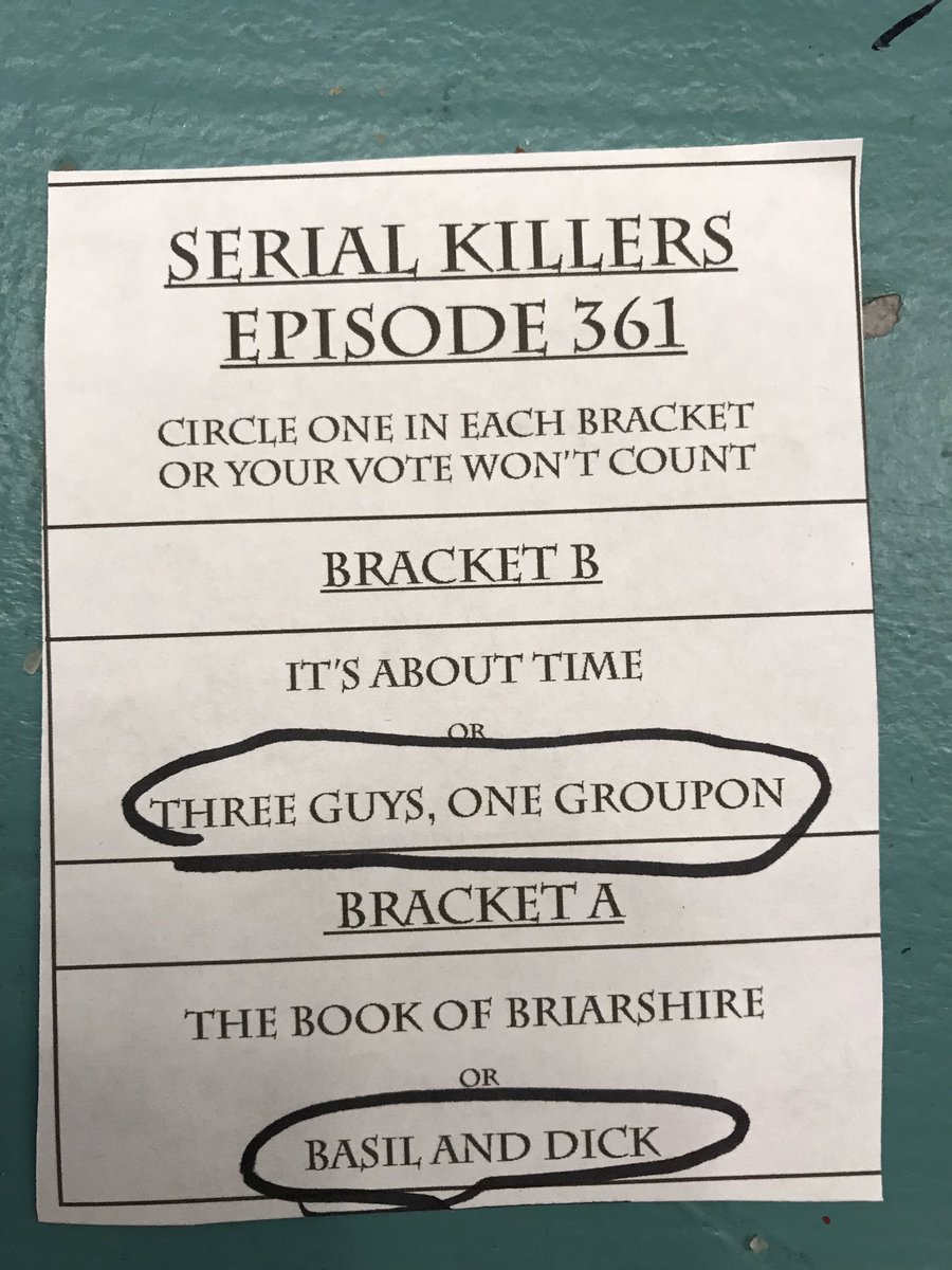 skfools's tweet image. The winners of tonight’s FINAL FOUR SERIAL KILLERS: