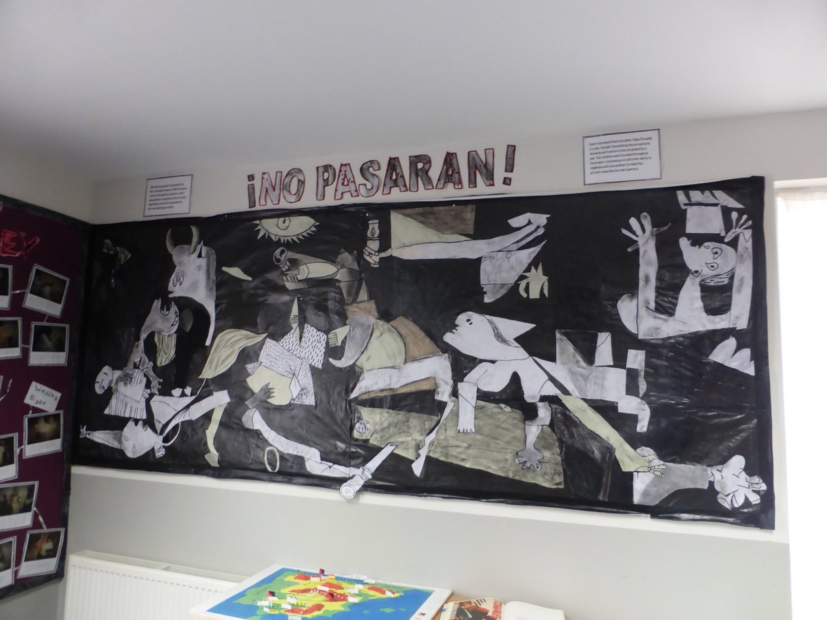 Divagandorocks's tweet photo. NO PASARÁN!!! Este maravilloso #Gernika lo han hecho niños ingleses de 10 años en su proyecto sobre #España #NoPasaran #QUEHOYNOPASEN https://t.co/O9bQa4d3WE https://t.co/RNx3cz1rvp