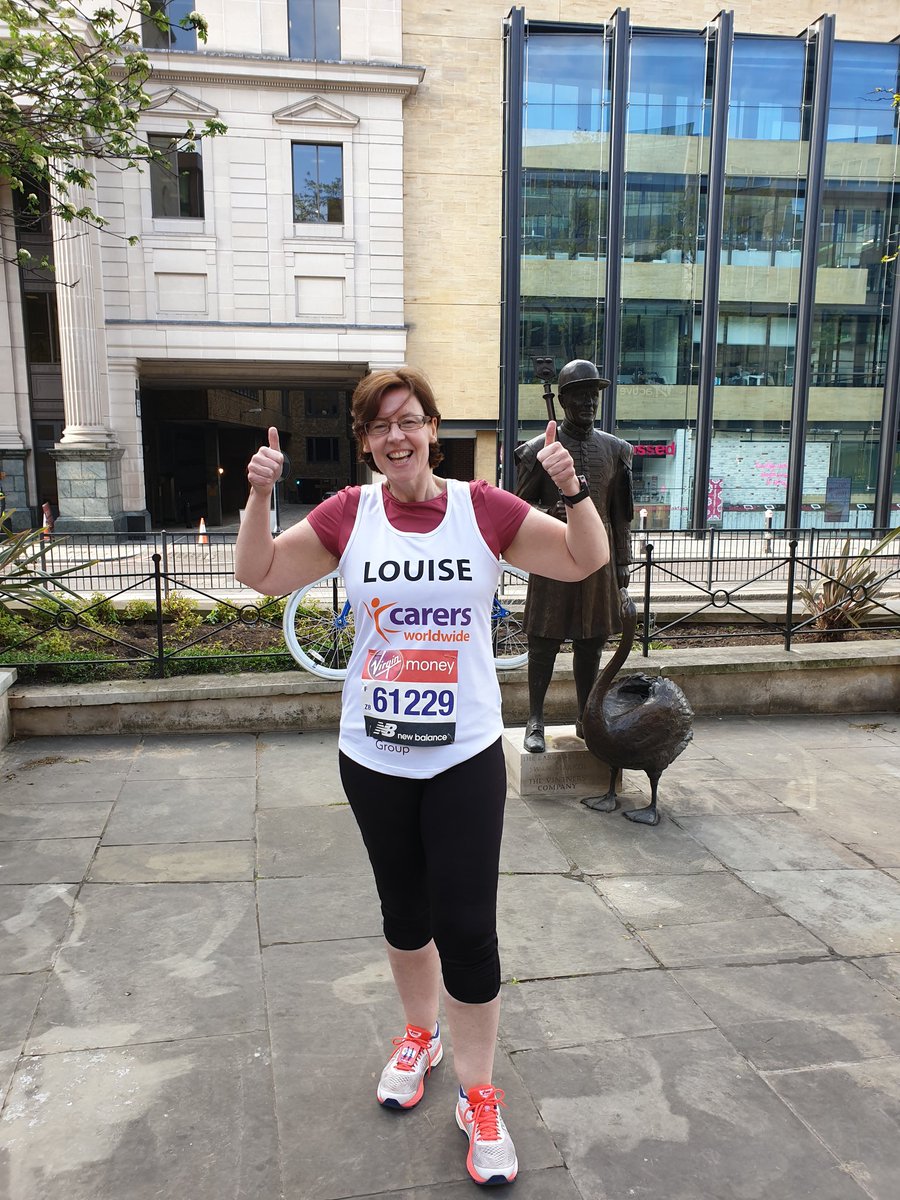 Excited &amp; ready to go!! Good luck Louise!! <a href="/CarersWorldwide/">Carers Worldwide</a> <a href="/LondonMarathon/">TCS London Marathon</a> @andrewsonline <a href="/BathAndrews/">Andrews Bath</a> #LondonMarathon #ThanksaBillion