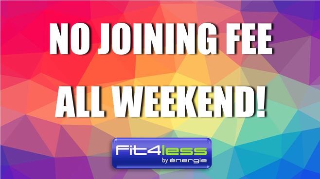 F4LCambuslang's tweet photo. ❌ No Joining Fee All Weekend ❌

No joining fee when you sign up to Fit4Less Cambuslang this weekend! What are you waiting for? Call us on 0141 370 7891, DM us or pop into club and see us! 😁https://t.co/jYPkws6XZe https://t.co/43cvWQ1WgD