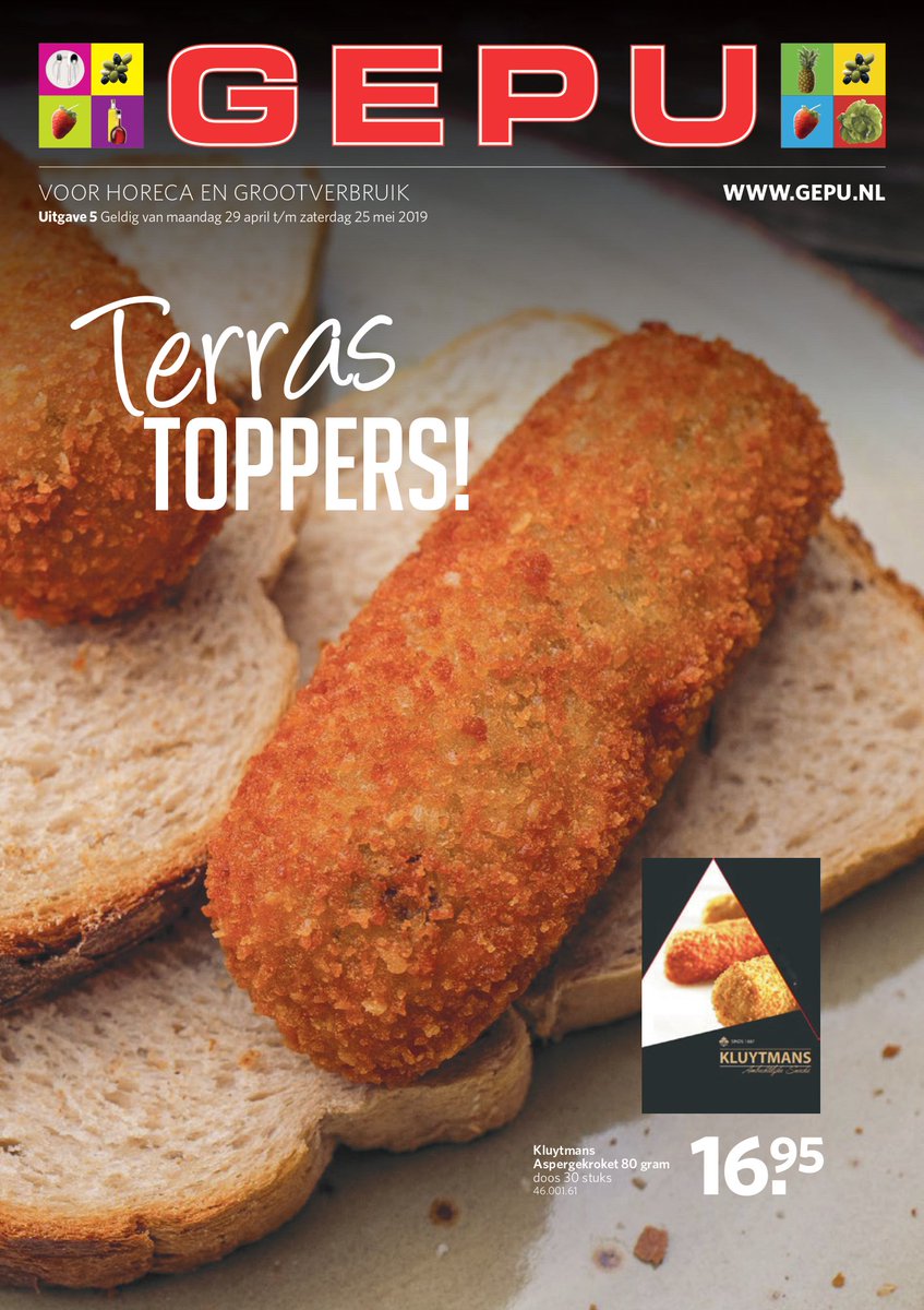 Terrastoppers bij GEPU! Bekijk nu #actiefolder 5 via deze link:
bit.ly/2VX3oO4

#Utrecht #groothandel #horeca #folder #prijsknallers