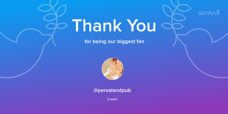 Ridsy6's tweet photo. Our biggest fans this week: @persalandpub. Thank you! via https://t.co/zOoakyJDoc https://t.co/t69uknMmqr