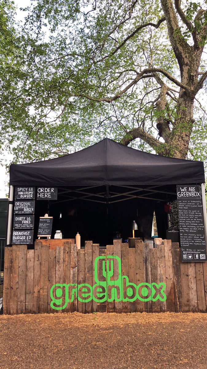 Anyone running the @LondonMarathon today? Come and find us in st James park for London’s best #veggieburger