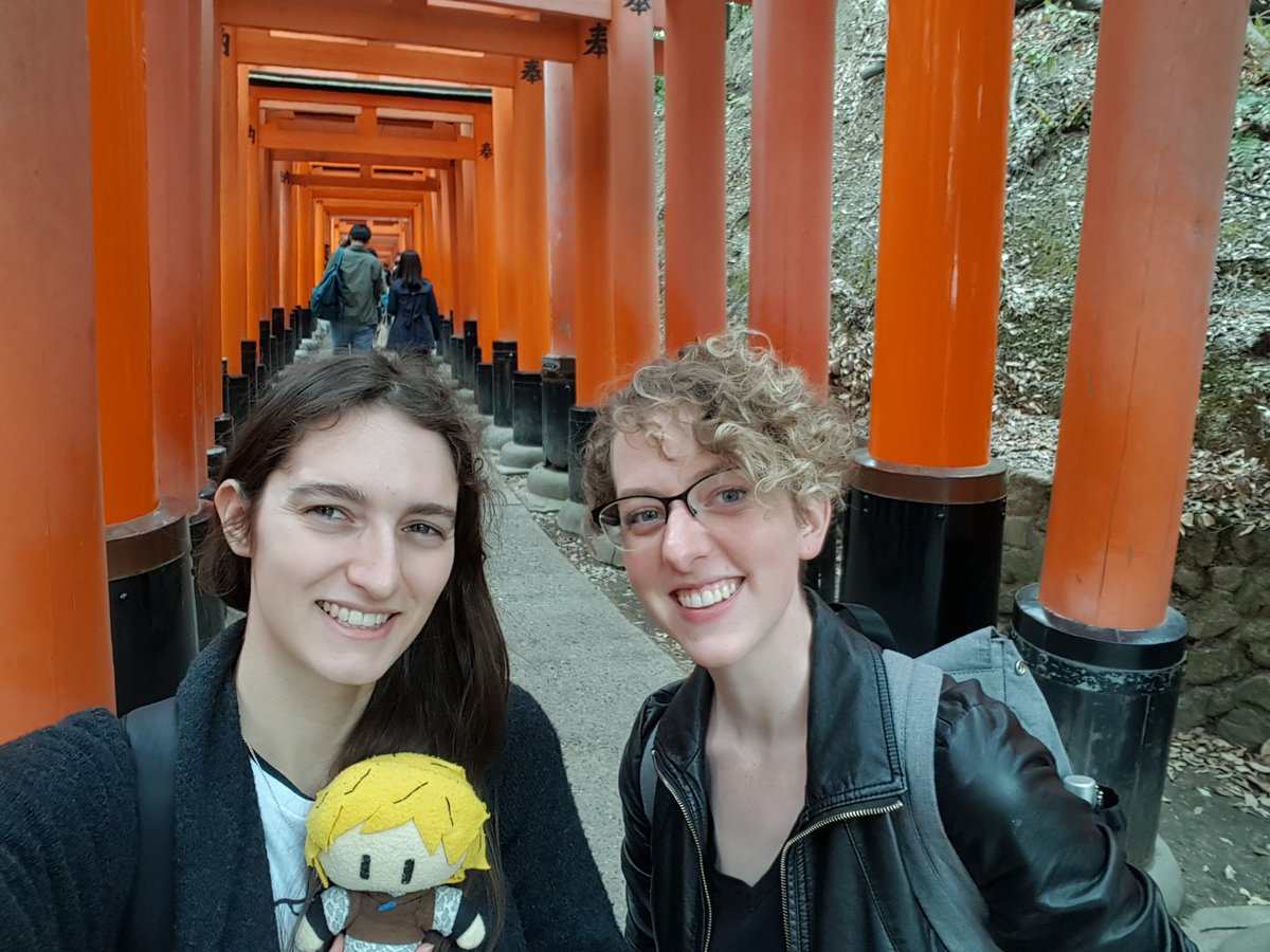 Alright... uh... So it begins....Hello, my name is Demrick, and Lauren, Sae ( @lightlybow), and I are going to Kyoto and Tokyo for Golden Week.You can follow our... & #39;adventures& #39;... with   #GoldenAfternoonWeek because Lauren describes my hair color as & #39;golden afternoon& #39; =____= ;;