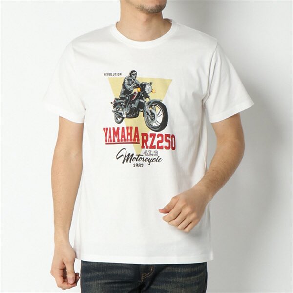 バイク柄Tシャツ新品ヤマハRZ250 イオンでRZのTシャツ買なわな!! のりものシリーズTシャツ ヤマハ
