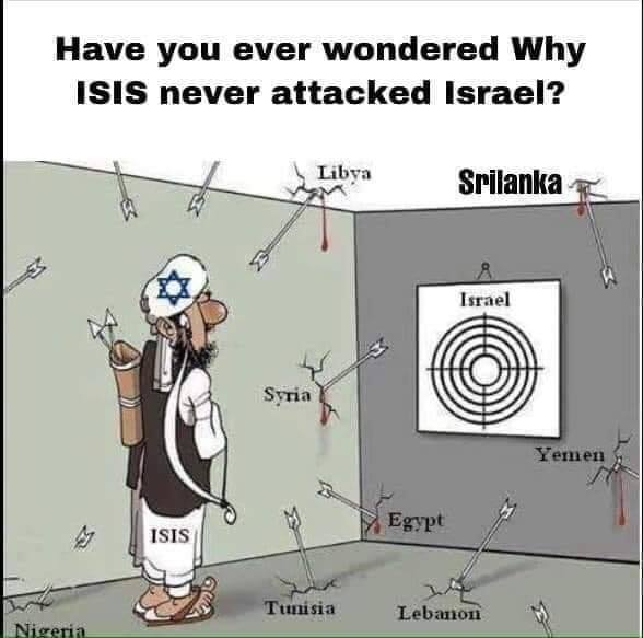 TheSheep1958's tweet photo. Because #ISIS = #IsraeliSecretIntelligenceService https://t.co/rA1rRuGtDz