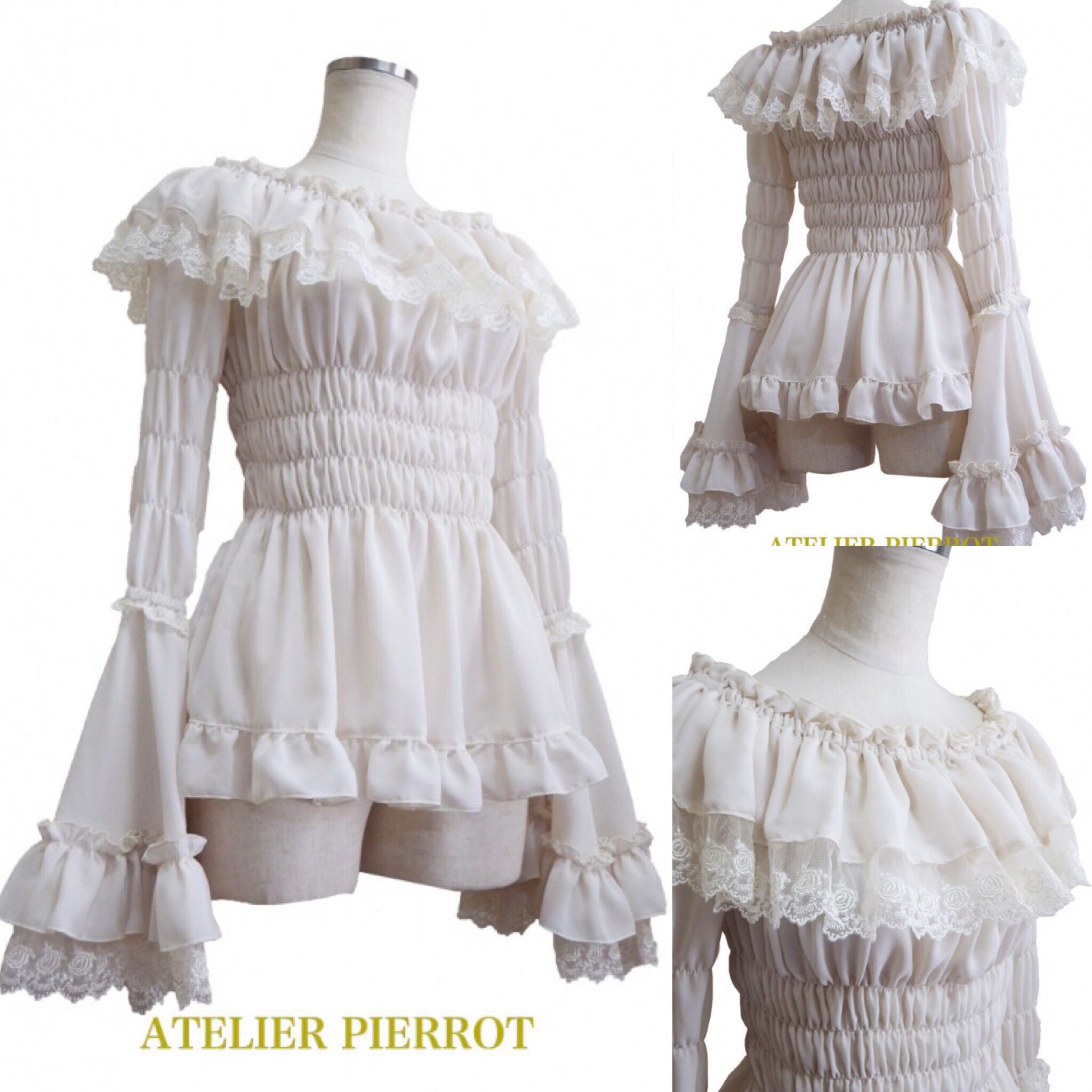 アトリエピエロ　シャーリングブラウス ATELIER-PIERROT on X: 