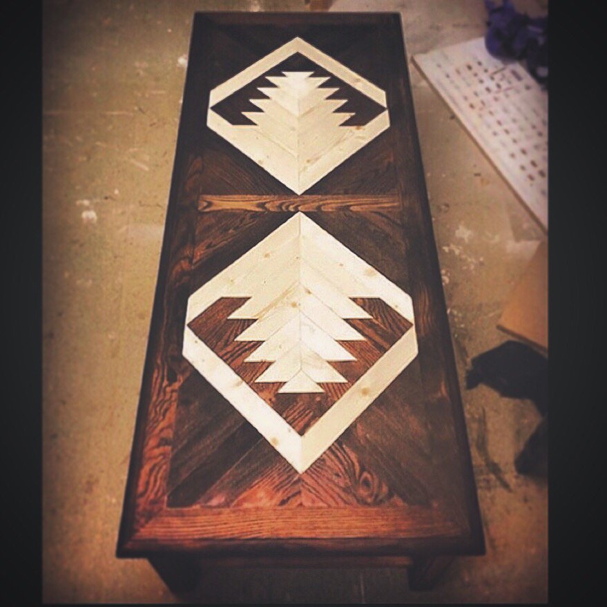 Should I make more tables with this pattern? From 2016 and one of the first tables made by me  #RCTurns3 #woodart #woodartist #woodartwork #woodartisan #woodarts  #woodwork #woodartpainting #woodartcustom #reclaimedwood