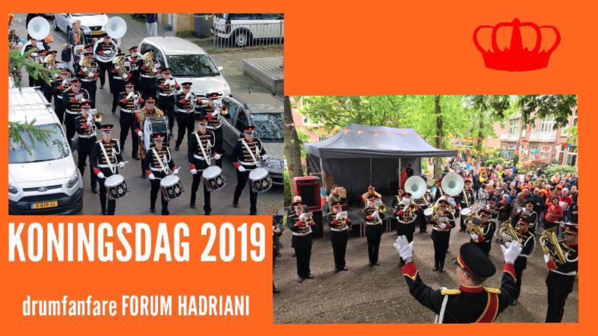 MarchingbandFH's tweet photo. Koningsdag 2019 hebben we ons weer laten zien in Rijswijk! 
#marchingband #koningsdag2019 #korpsmuziek #leeuwendaalrijswijk #Rijswijk https://t.co/bvcJ9PvXzM