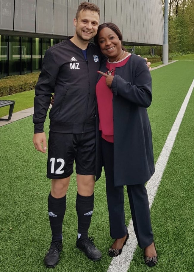 mariuszanin's tweet photo. It’s not everyday you get to play at the Home of #FIFA. A game played in the right spirit, which is what Living Football means. It’s what we do. It’s why we are here. Thank you Gianni Infantino, @fatma_samoura, Zvonimir Boban and @FIFAcom. #MasterMarz #FIFAMaster19EditionClass https://t.co/U96w15BuGl